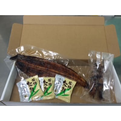 紀州備長炭　炭焼うなぎ蒲焼1本(特大)　炭焼きも串セット