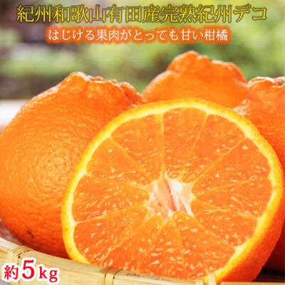 果肉プリプリ!　完熟紀州デコ(不知火) 約5kg【有田川町】