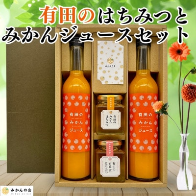 みかんジュース (500ml×2本) と はちみつ ( みかん蜂蜜・百花蜜 各210g) セット