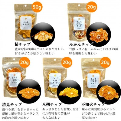 まんまチップ 5種類 (各2袋 計10袋)バラエティーセット ドライフルーツ 和歌山県産果物使用