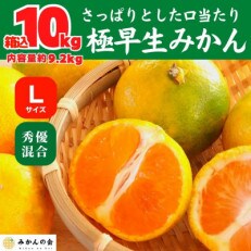 みかん 極早生 箱込10kg(内容量9.2kg) Lサイズ 秀優混合 有田みかん 和歌山県産