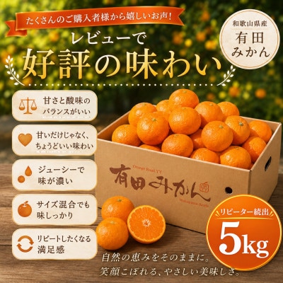 【先行予約】山城農園 和歌山県産 有田みかん 5kg 混サイズ 農園直送 ORYY推奨