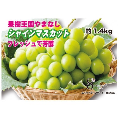 フレッシュで芳醇シャインマスカット2～3房(約1.4kg)