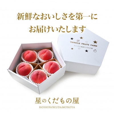 【2026年発送】星のくだもの屋　山梨県産「厳選桃」5玉(1.5kg以上)