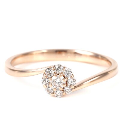 K18PG　ダイヤ0.18CT　リング R3715DI-R  #15