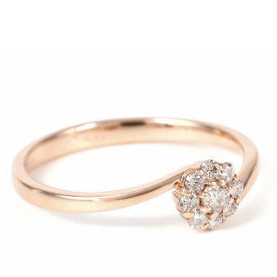 K18PG　ダイヤ0.18CT　リング R3715DI-R  #15