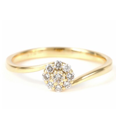 K18YG　ダイヤ0.18CT　リング R3715DI-Y   #11