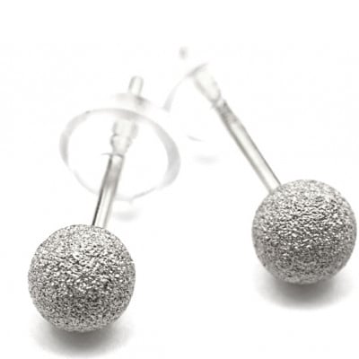 プラチナ　フラッシュボールピアス　4ミリ　E316-P