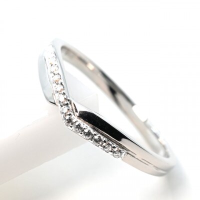 Vラインダイヤクロスリング0.06CT　R3966DI-P　#3