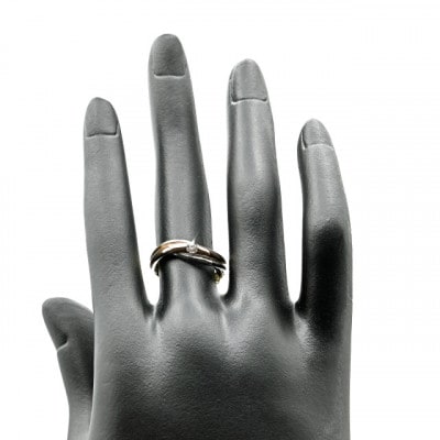 K18/PT　スリーカラーダイヤリング0.10CT　R3983DI-C #5