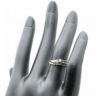 K18/PT　スリーカラーダイヤリング0.20CT　R3979DI-C #3
