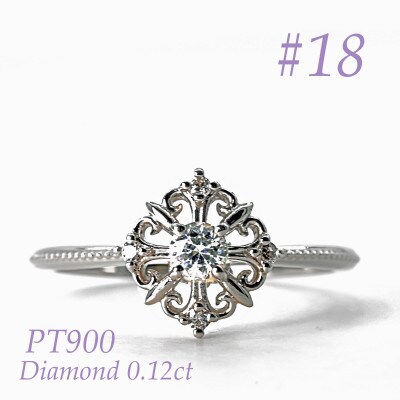 PT ダイヤフェアリークラウンリング　0.12CT RDR6479DI-P #18