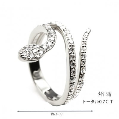 PT900　スネークラインダイヤリング　0.7CT R3948DI-P #12