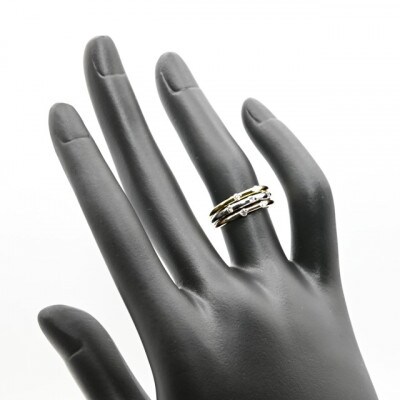 K18/PT　スリーカラーダイヤリング0.20CT　R3980DI-C #19