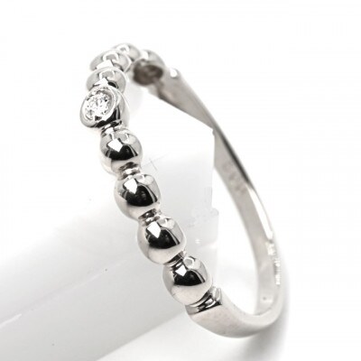 PT900　鏡面丸玉デザインダイヤモンドリング　0.02CT　R3967DI-P #9