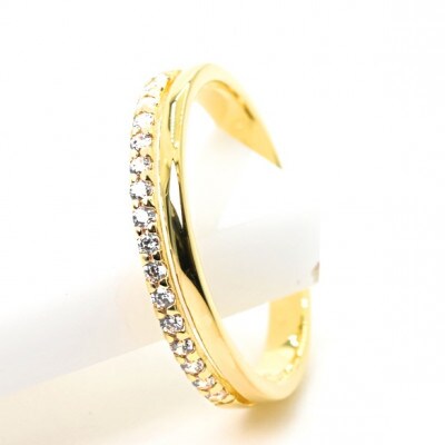 重ね付け風ダイヤモンドリング 0.12CT　R3971DI-Y　#6