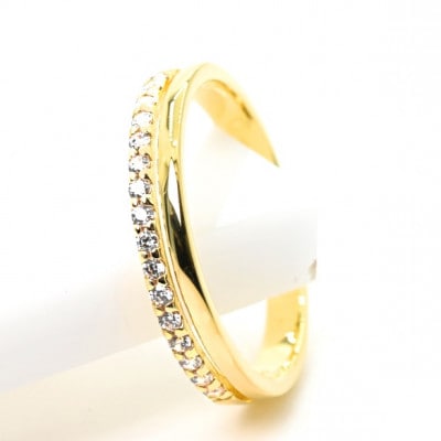 重ね付け風ダイヤモンドリング 0.12CT　R3971DI-Y　#17