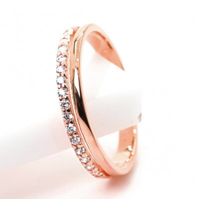 重ね付け風ダイヤモンドリング 0.12CT　R 3971DI-R　#16