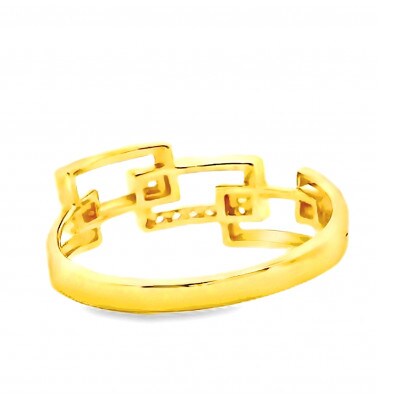 K18 チェーンリンクリングDIA0.1CT RADR-6937DI-Y #8