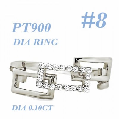 PT チェーンリンクリングDIA0.1CT RADR-6937DI-P #8