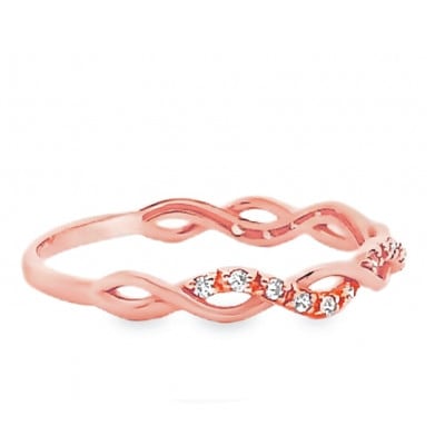 K18PG ツイストデザインダイヤリング 0.08CT RADR-6903DI-R #6