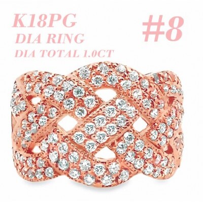 K18PG DIA RING 1.0CT 1本 RAAT-20DI-R #8