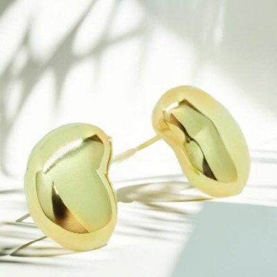 小豆 ピアス K18