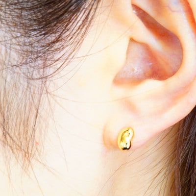 小豆 ピアス K18