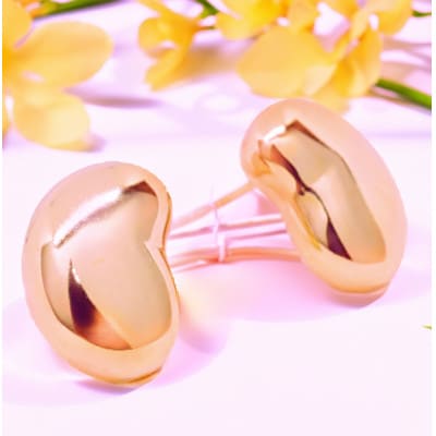 小豆 ピアス K18PG