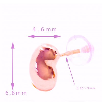 小豆 ピアス K18PG