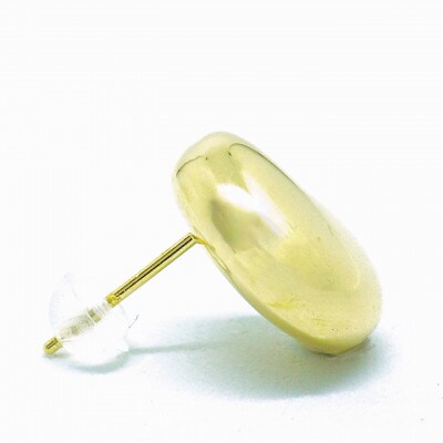 大きな豆 ピアス  K18
