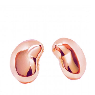 大きな豆 ピアス  K18PG