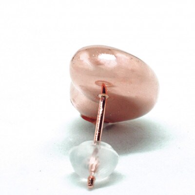 大きな豆 ピアス  K18PG