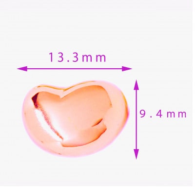 大きな豆 ピアス  K18PG