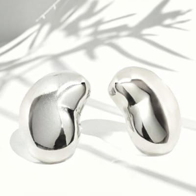 大きな豆 ピアス  PT900