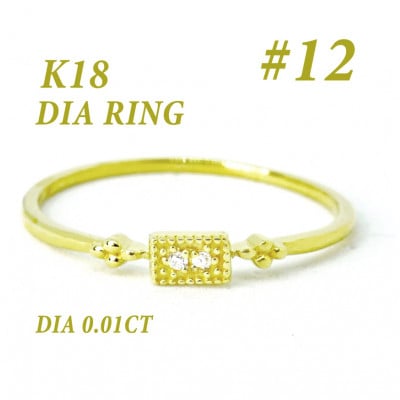 K18 ダイヤモンド リング 0.01CT RADR-4947DI-Y #12