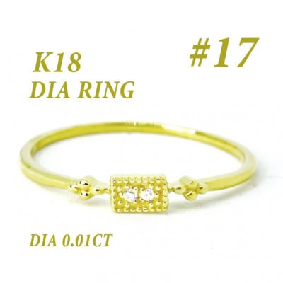 K18 ダイヤモンド リング 0.01CT RADR-4947DI-Y #17