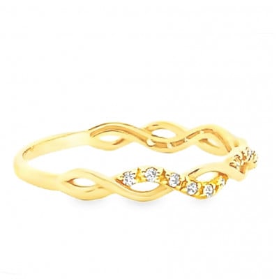 K18 ツイストデザインダイヤリング 0.08CT RADR-6903DI-Y #10