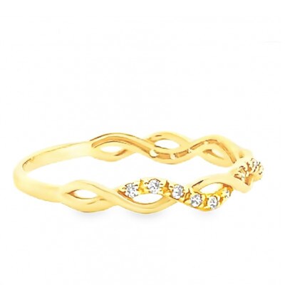 K18 ツイストデザインダイヤリング 0.08CT RADR-6903DI-Y #14