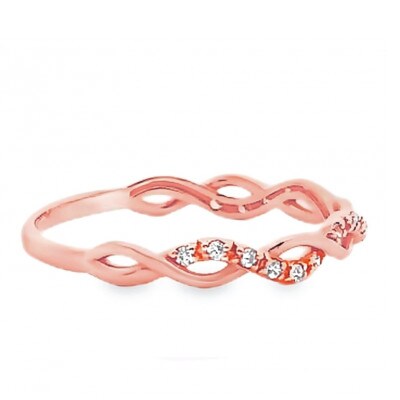 K18PG ツイストデザインダイヤリング 0.08CT RADR-6903DI-R #7