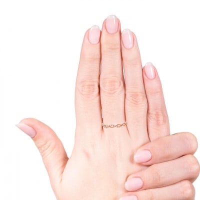 K18PG ツイストデザインダイヤリング 0.08CT RADR-6903DI-R #10