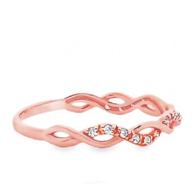 K18PG ツイストデザインダイヤリング 0.08CT RADR-6903DI-R #13