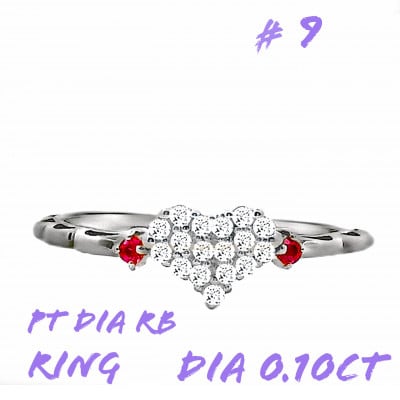 PT900 DIA ルビー パヴェリング 0.10CT RADR-5318DI-P #9