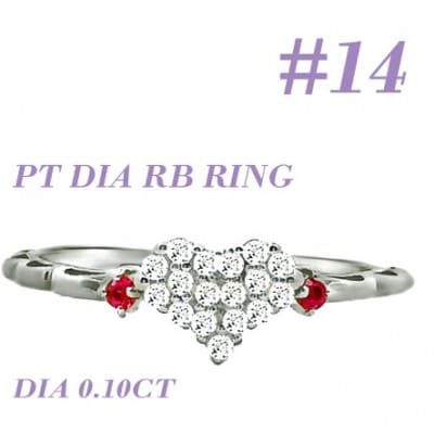 PT900 DIA ルビー パヴェリング 0.10CT RADR-5318DI-P #14