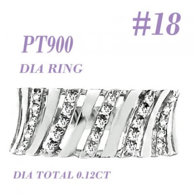 PT900 ダイヤモンドリング 0.12CT RADR-6588DI-P #18