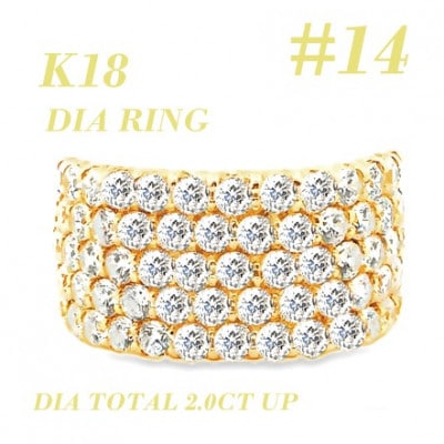 K18 ダイヤモンドリング 2.0CT RADR4654DI-Y #14