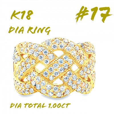 K18 DIA RING  1.0CT 1本 RAAT-20DI-Y #17