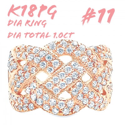 K18PG DIA RING 1.0CT 1本 RAAT-20DI-R #11