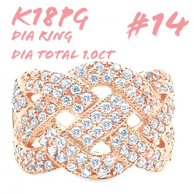 K18PG DIA RING 1.0CT 1本 RAAT-20DI-R #14