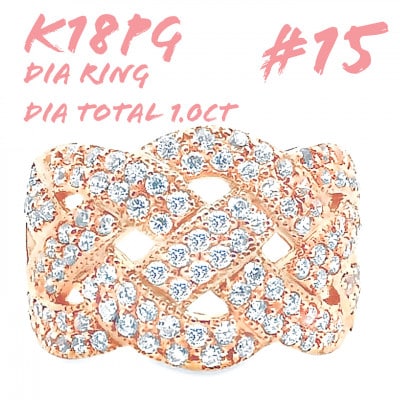 K18PG DIA RING 1.0CT 1本 RAAT-20DI-R #15